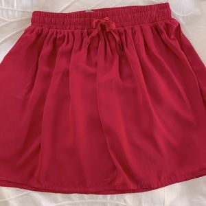 Drawstring Short Skirt